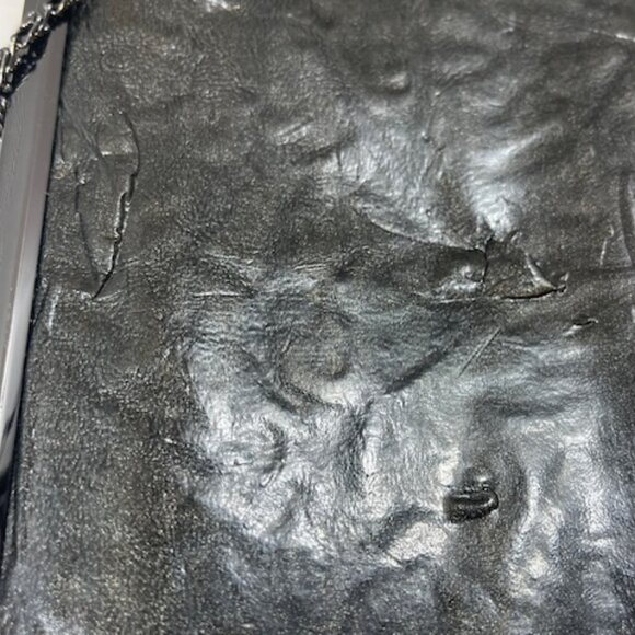 KATE LANDRY Sparkly Gray Evening Clutch Bag Purse w/Chain Strap 11"x5" - Picture 11 of 15